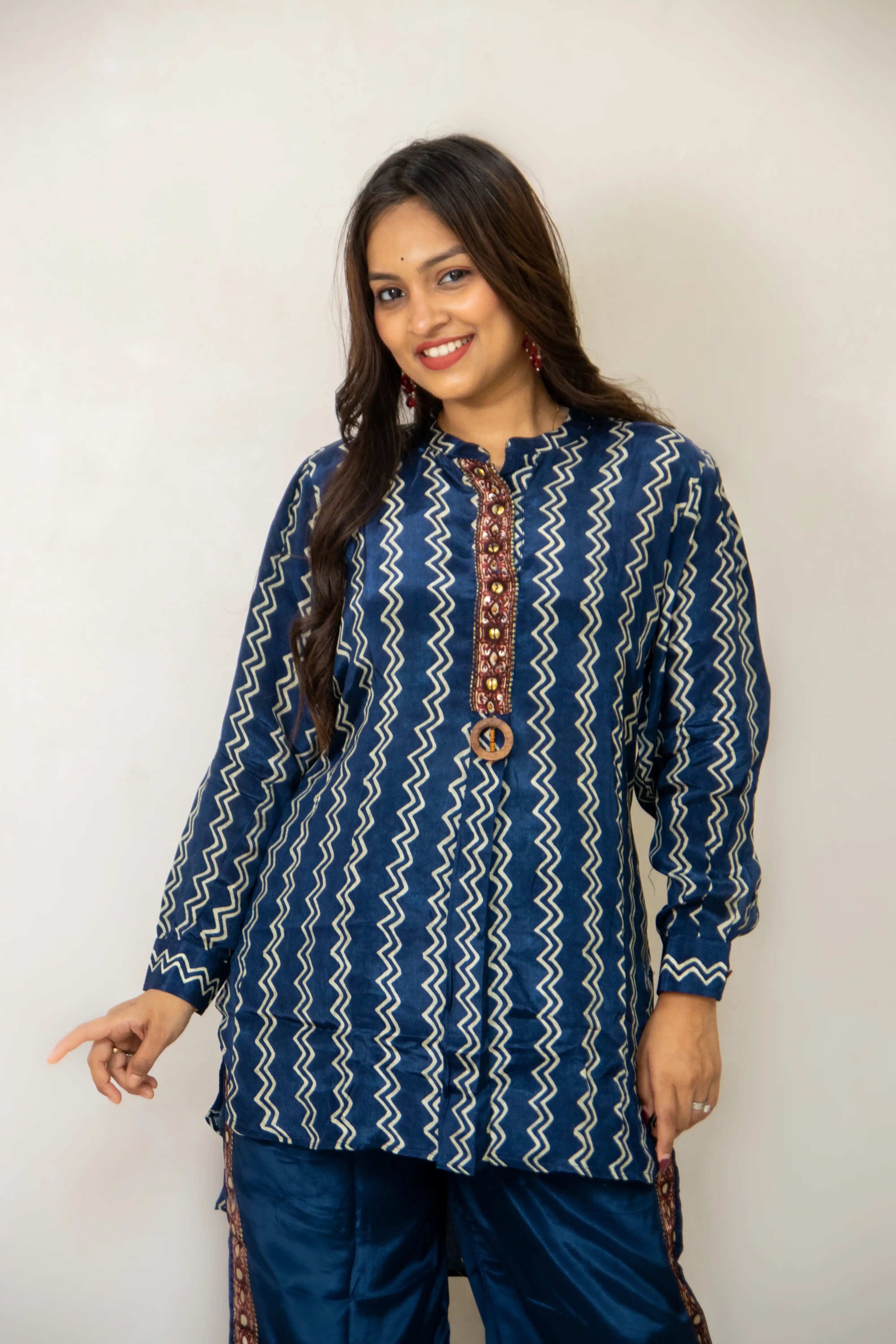 NavyBlue_Rutu_Zigzag_Co-OrdSet