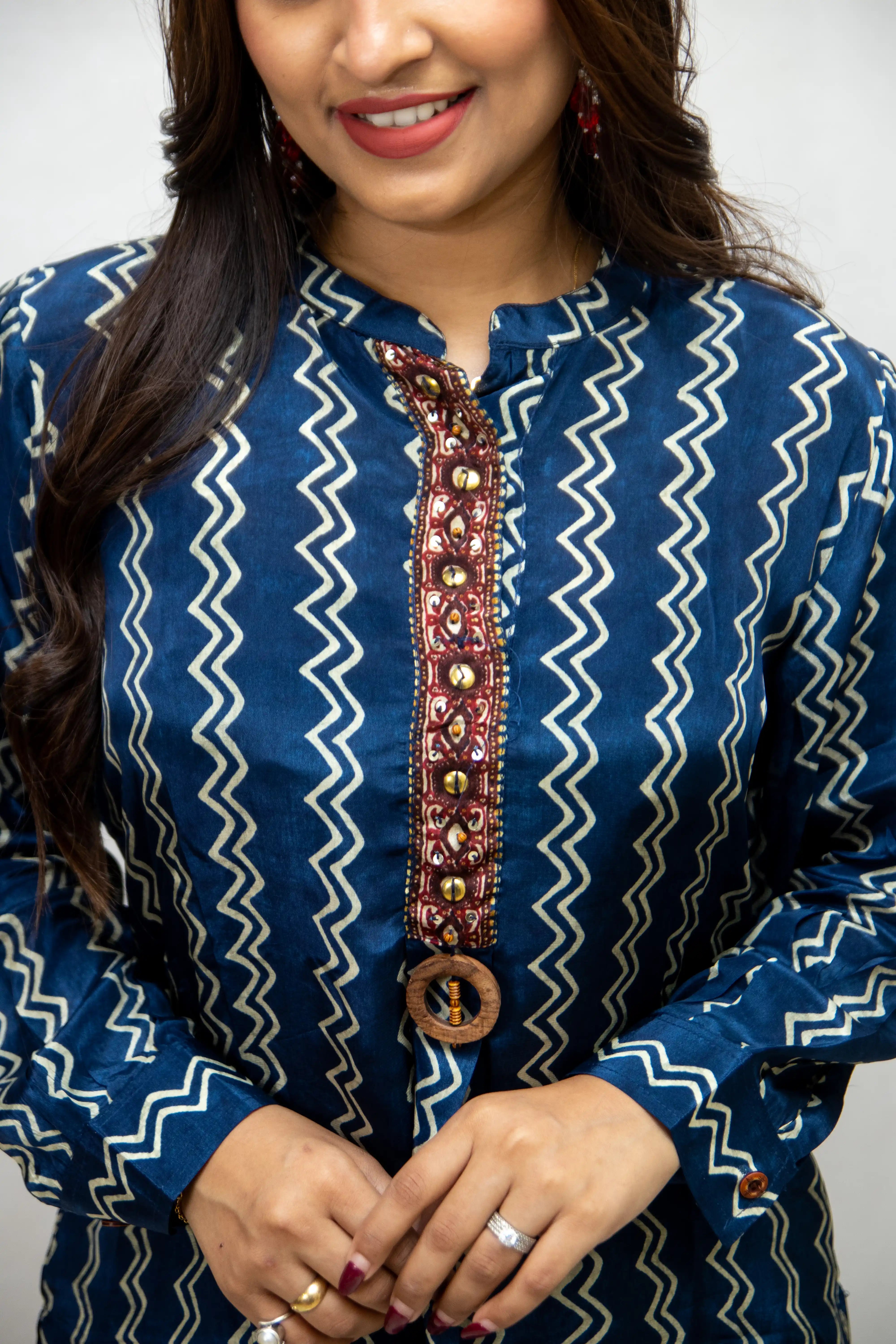 NavyBlue_Rutu_Zigzag_Co-OrdSet