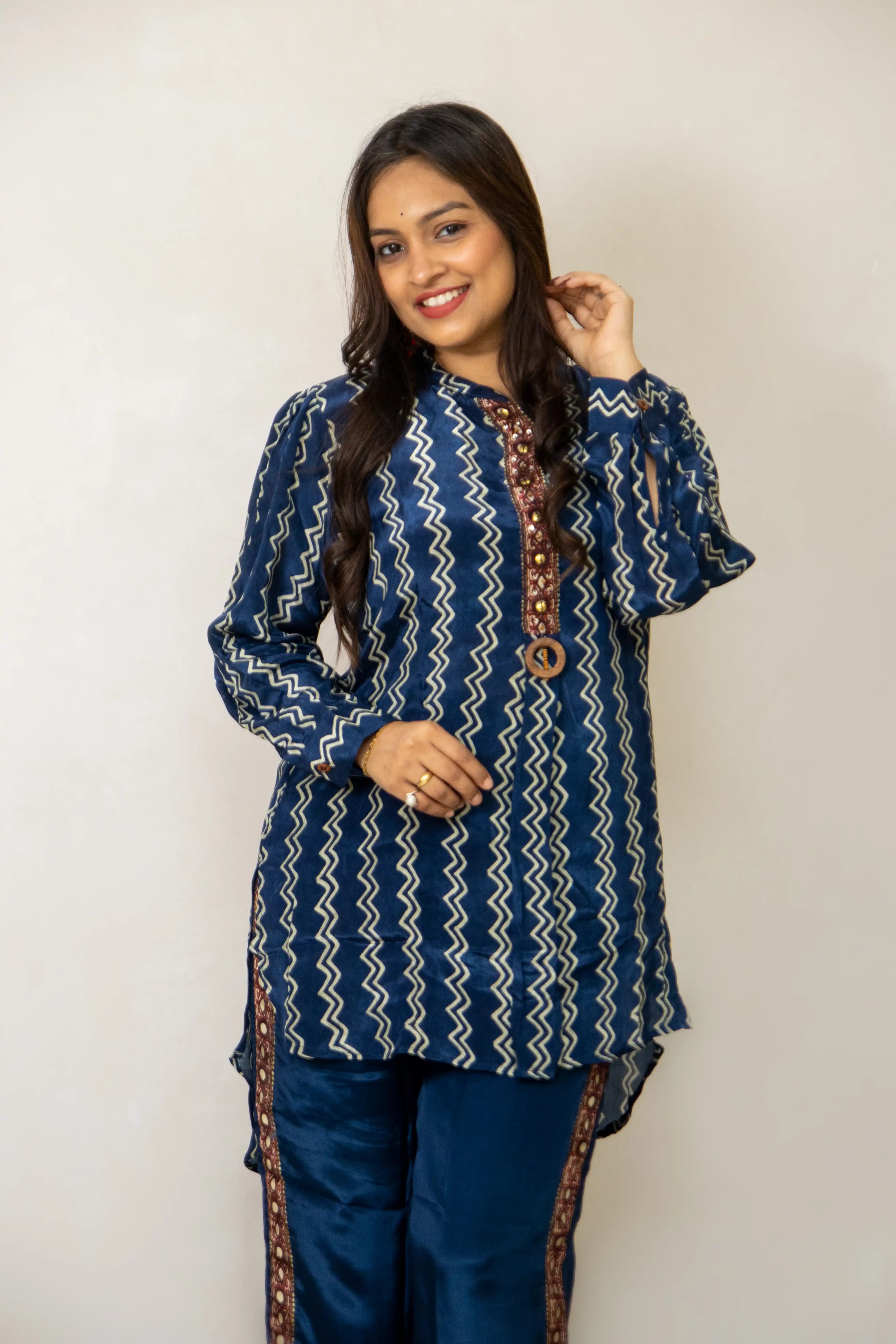 NavyBlue_Rutu_Zigzag_Co-OrdSet