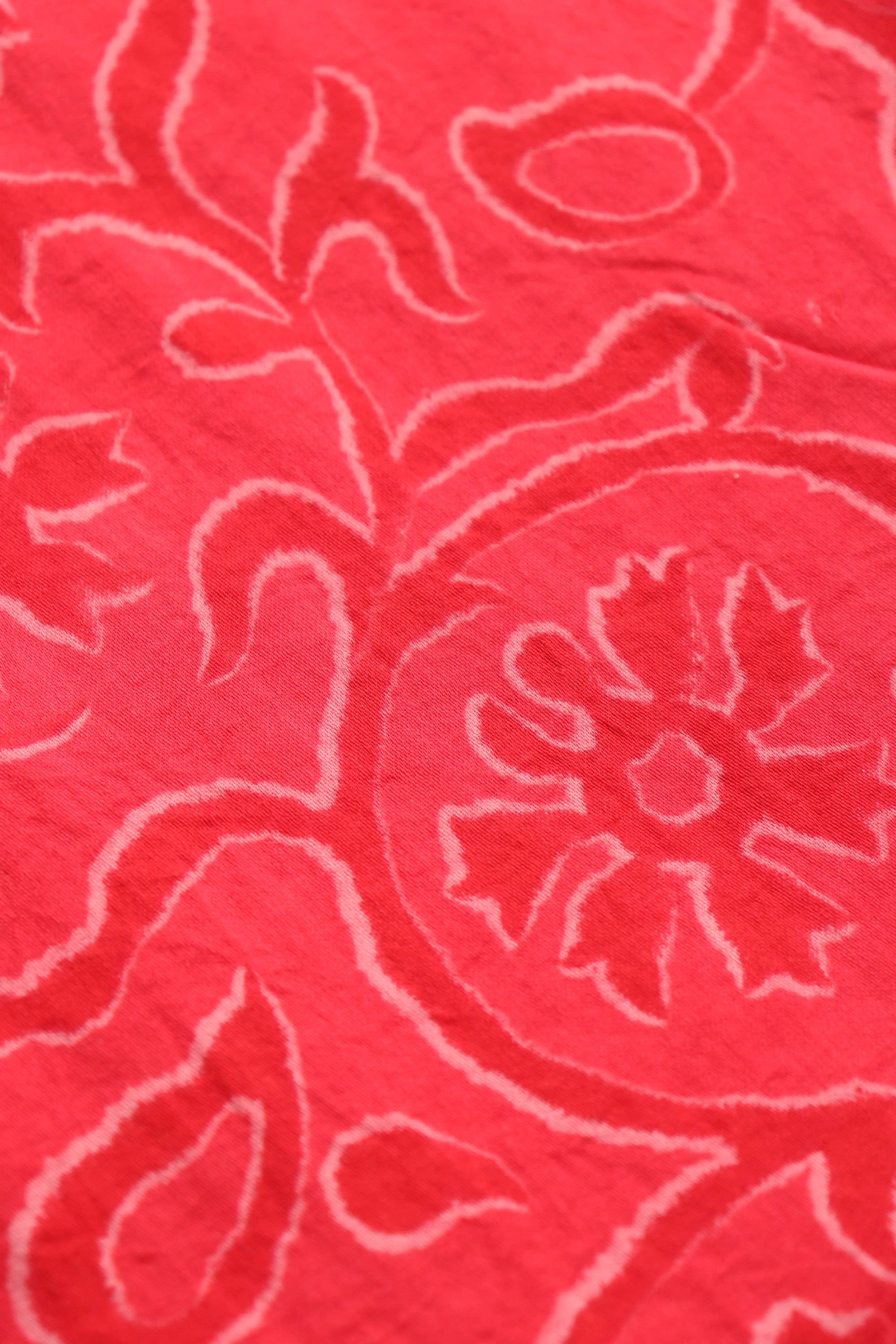 Red_floral_batik_Dress_material