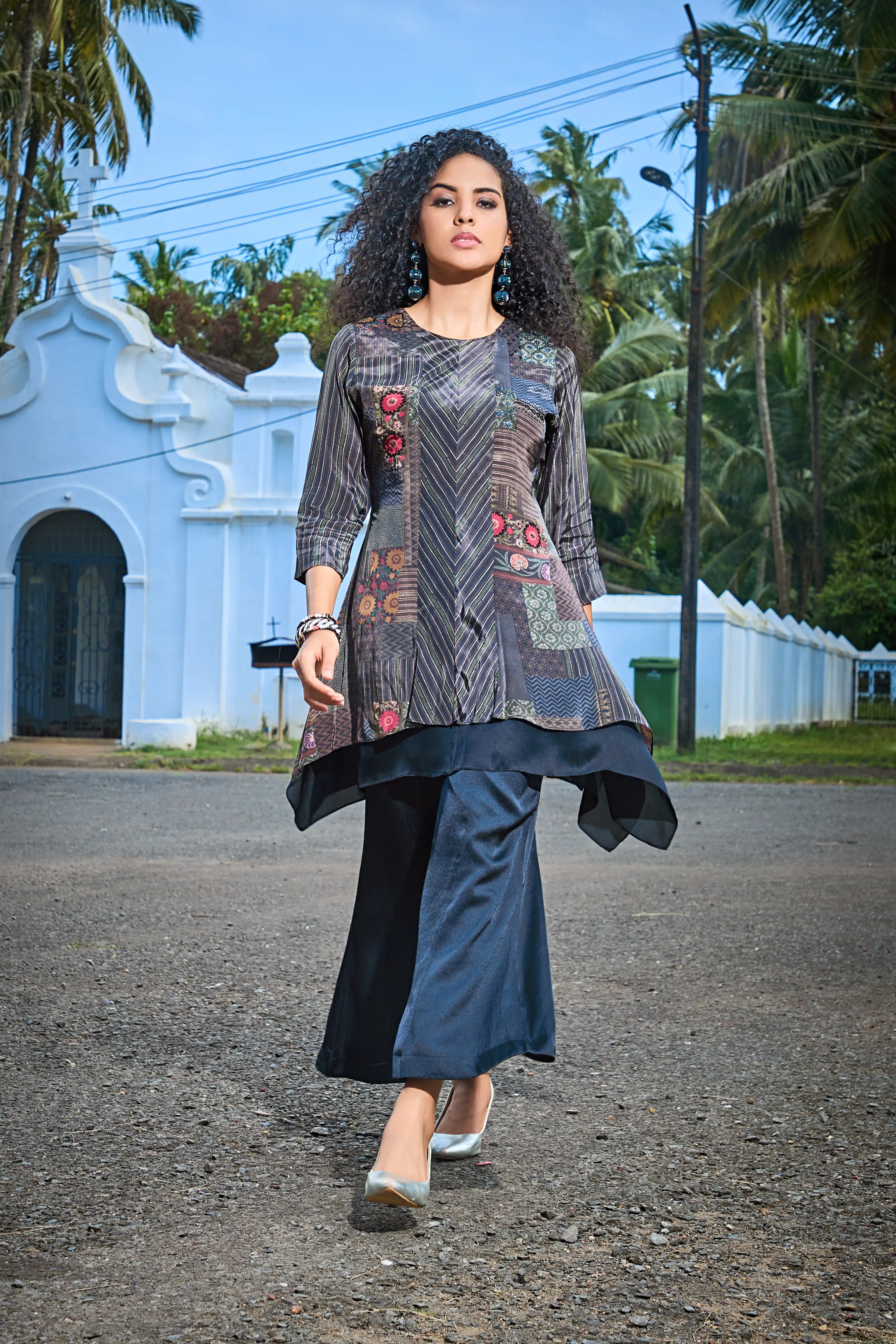Plum Botanical Printed Co-Ord Set