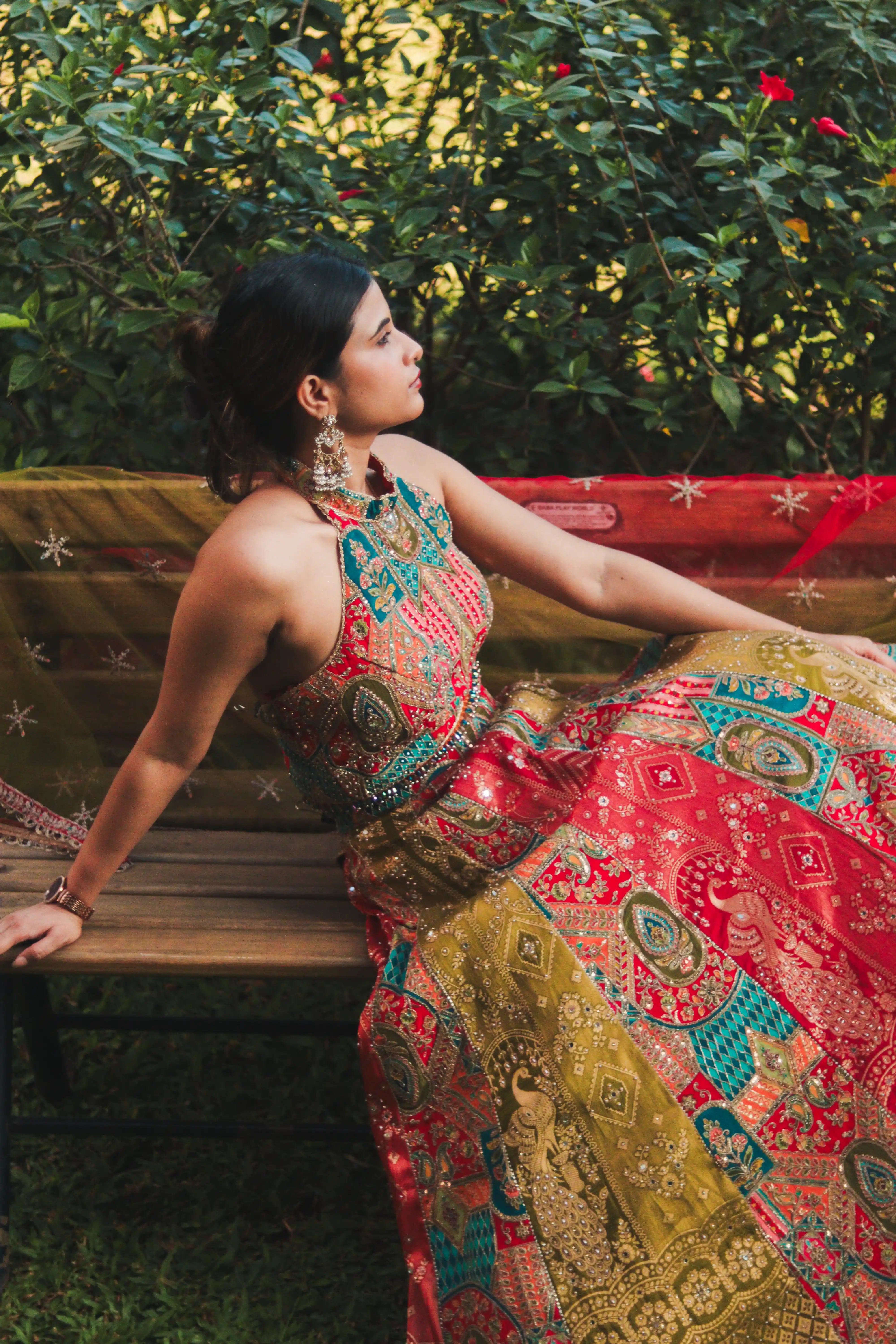 The Maharani Bridal Lehenga – Regal Multicolour Wedding Lehenga