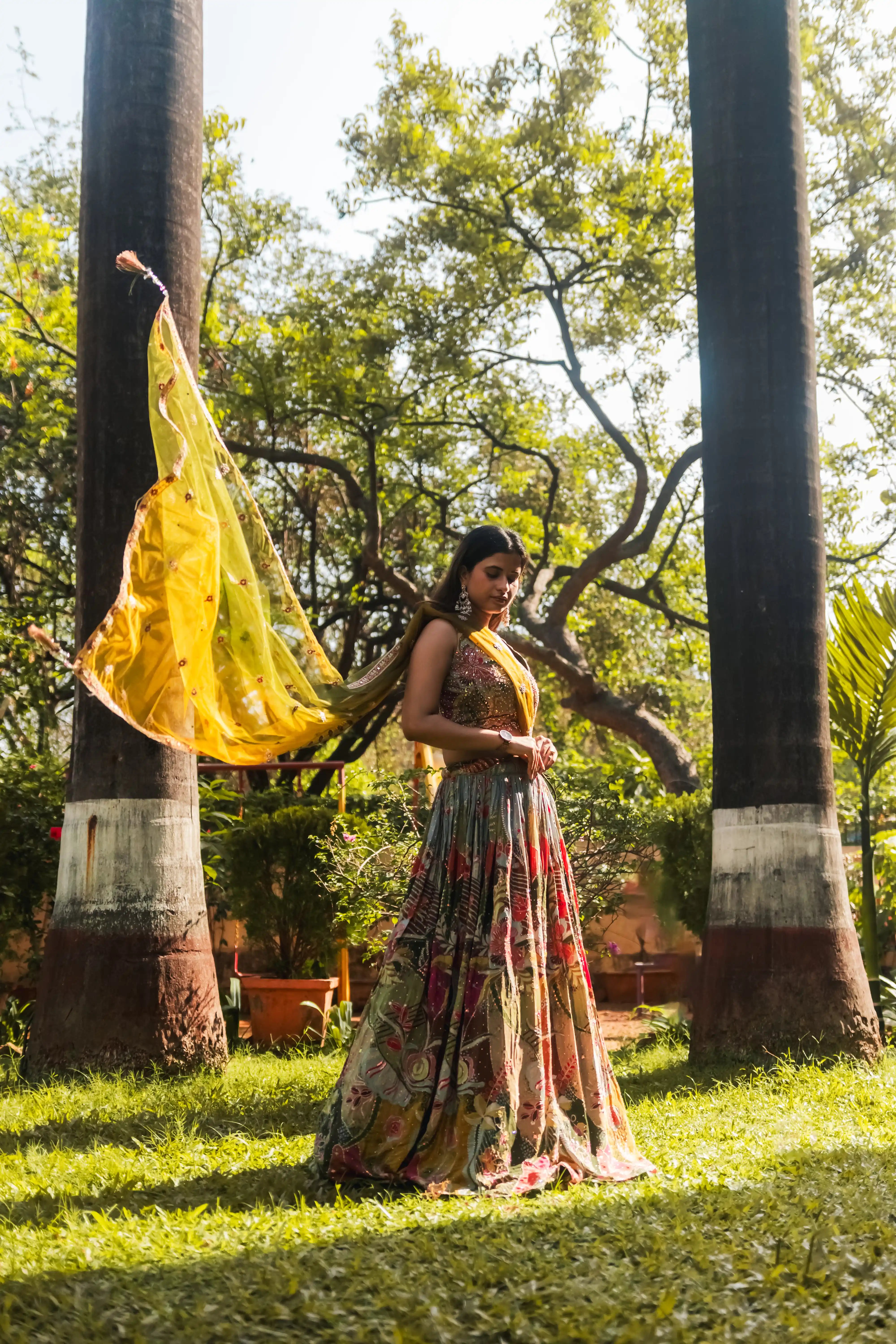 Premium Embroidered Lehenga in Earthy Tones